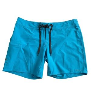 Patagonia Woman's Board Shorts Pool Blue Sz 8 Swim Trunks
